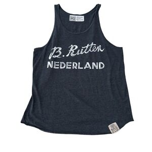 Bas Rutten Men's Tank Top Double Sided Logo Gray Size XXL 22 x 33 MMA UFC PRIDE